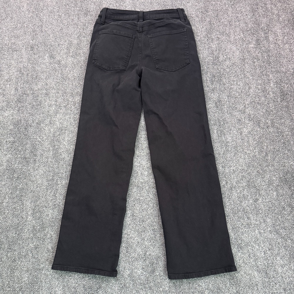 Chicos High Rise Straight Leg Jeans Womens Size 00R US 2 Black Stretch Denim - Picture 2 of 12